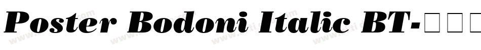 Poster Bodoni Italic BT字体转换
